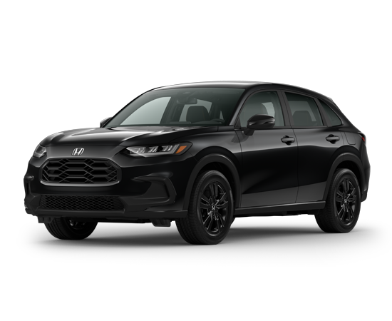 2027 Honda HR-V Sport in Crystal Black — front three-quarter view