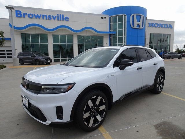 2026 Honda Prologue Elite in Frostline White Pearl — front three-quarter view