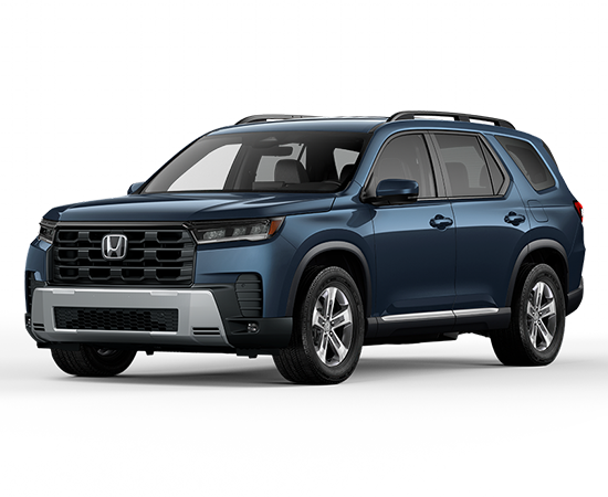 2026 Honda Pilot EX-L in Smoke Blue Pearl — front three-quarter view