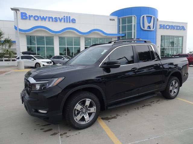 2026 Honda Ridgeline RTL in Crystal Black Pearl — front three-quarter view