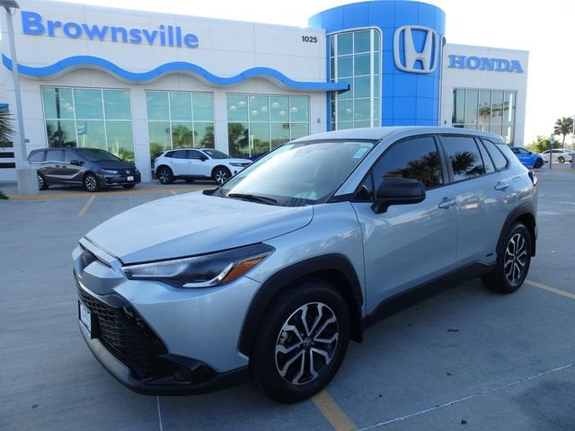 2024 Toyota Corolla Cross Hybrid S in Silver — front three-quarter view