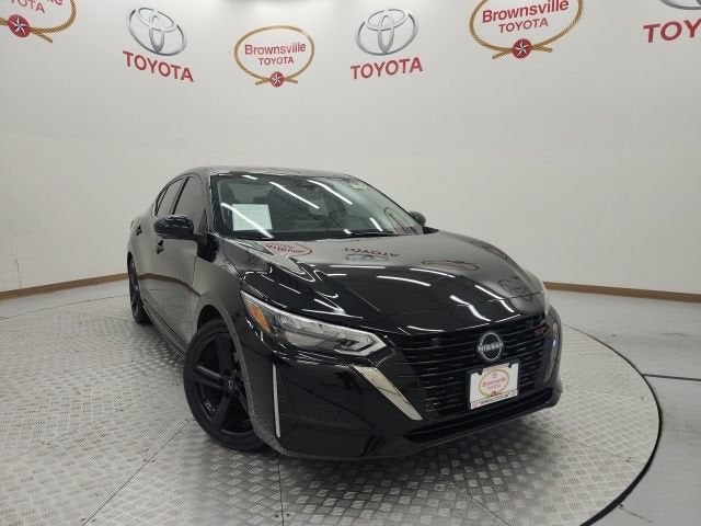 2024 Nissan Sentra SR in Super Black — front three-quarter view
